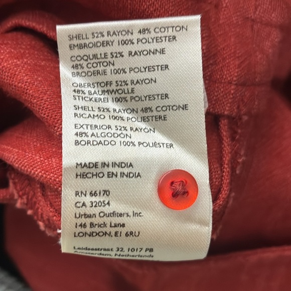 By Anthropologie Embroidered Pants size 6 - Picture 6 of 13